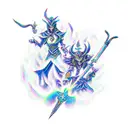 Dark Magician blader and fenix tattoo design idea