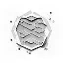 honeycomb pattern some filled some gradient tattoo design idea