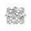 honeycomb pattern some filled some gradient tattoo design idea