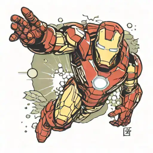 ironman marvel comics tattoo design idea