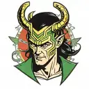 loki marvel comics tattoo design idea