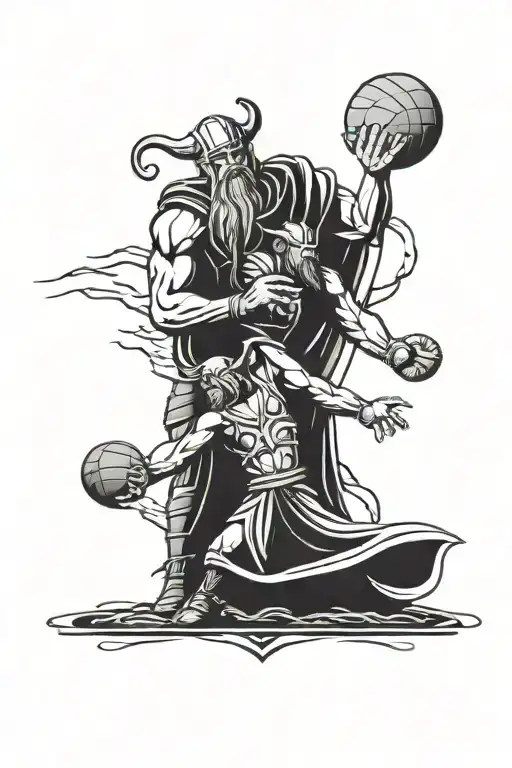 thors hammer cancer logo brothers holding hands father and son playing basketball  tattoo design idea