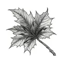 maple leaf black grey tattoo tattoo design idea