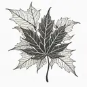 maple leaf black grey tattoo tattoo design idea