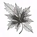 maple leaf black grey tattoo tattoo design idea