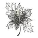 maple leaf black grey tattoo tattoo design idea