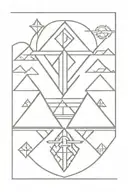 inca theme logo tattoo design idea