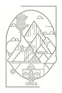 inca theme logo tattoo design idea