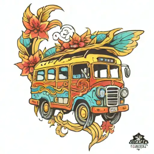 canada philippine jeepney tattoo design idea