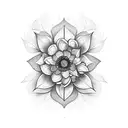 flower marihuana tattoo design idea