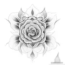 flower marihuana tattoo design idea