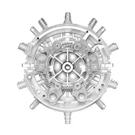 Combine intricate gears and cogs with the phrase 'LHD' in a steampunk-inspired design tattoo design idea