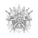 Combine intricate gears and cogs with the phrase 'LHD' in a steampunk-inspired design tattoo design idea