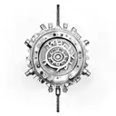 Combine intricate gears and cogs with the phrase 'LHD' in a steampunk-inspired design tattoo design idea