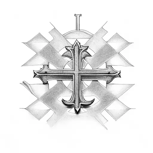 cross with the word "faith" under it  tattoo design idea