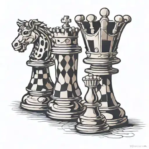 king chess tattoo design idea