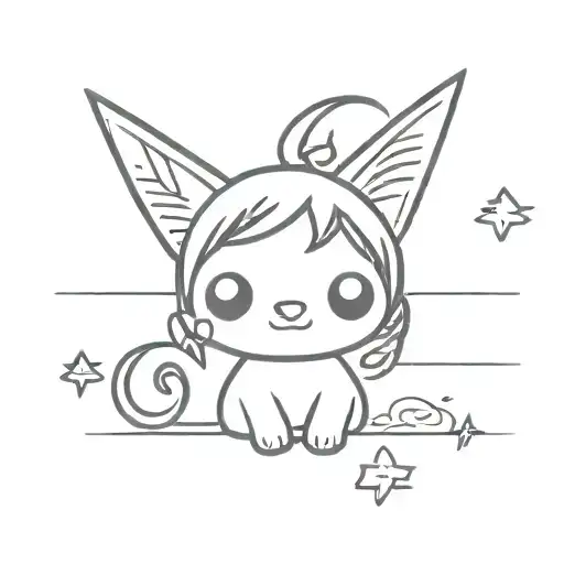 kawaii kuromi tattoo design idea