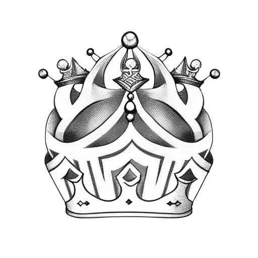 king's crown made of bones  tattoo design idea