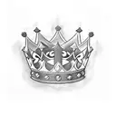 king's crown made of bones  tattoo design idea