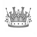 king's crown made of bones  tattoo design idea