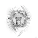 alas con ojo tattoo design idea