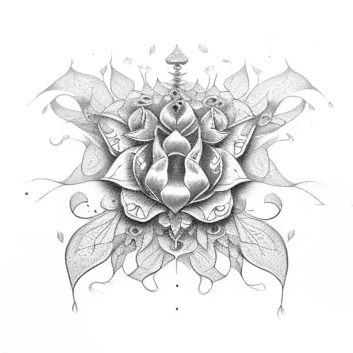spine floral  tattoo design idea