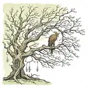 whomping willow, hermit tarot tattoo design idea