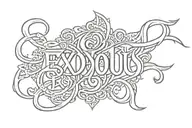 exodus Enrico ambigram tattoo design tattoo design idea