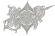exodus Enrico ambigram tattoo design tattoo design idea