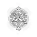 wheat field. footpath.  two people. Clay Palace tattoo design idea