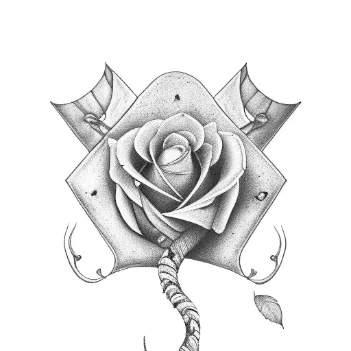 Savanna Madelyn written horizontally, two roses lengthwise between  tattoo design idea