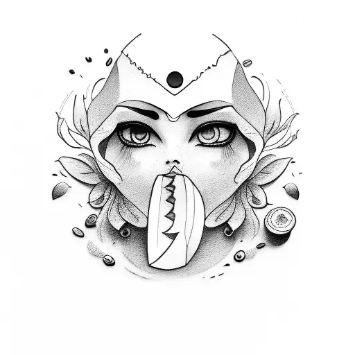 barista and knife  tattoo design idea