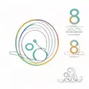 rainbow, number 8 tattoo design idea