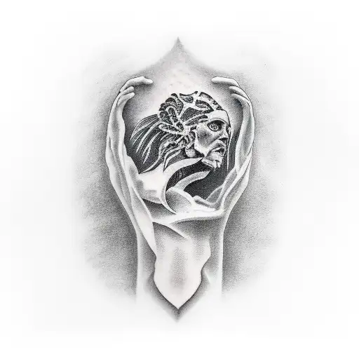 Plato's cave alagory tattoo design idea