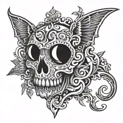 fear no evil tattoo design idea
