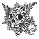 fear no evil tattoo design idea