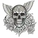 fear no evil tattoo design idea