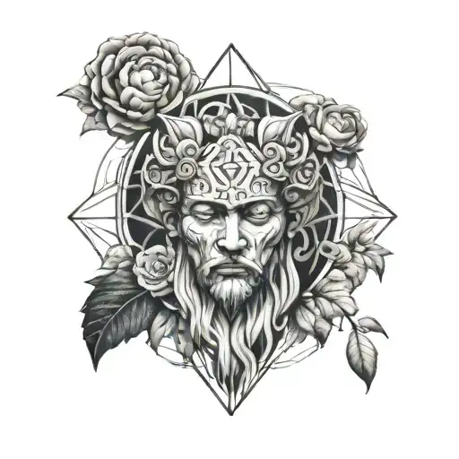 stoic virtues tattoo design idea