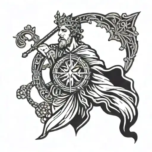 stoic virtues tattoo design idea