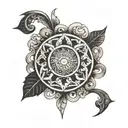 stoic virtues tattoo design idea