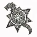 stoic virtues tattoo design idea