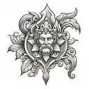 stoic virtues tattoo design idea