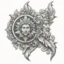 stoic virtues tattoo design idea