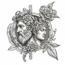 stoic virtues tattoo design idea