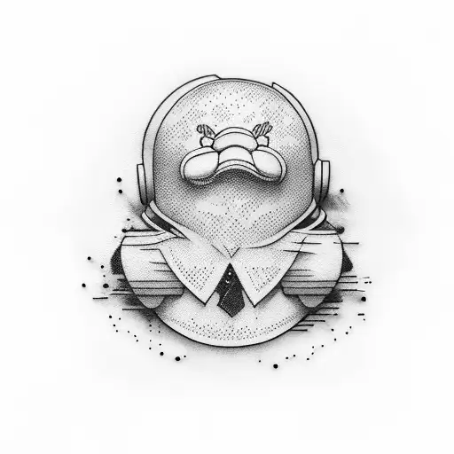pato donald tattoo design idea