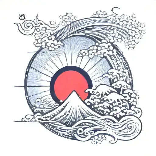 half of the sun  tattoo design idea