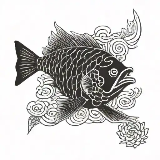 coi fish tattoo design idea