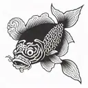 coi fish tattoo design idea