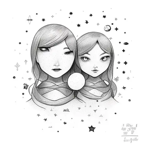 i love you all the stars in the sky infinity and beyond mother and daughter  tattoo design idea