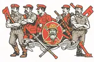 communist workers on strike tattoo design idea